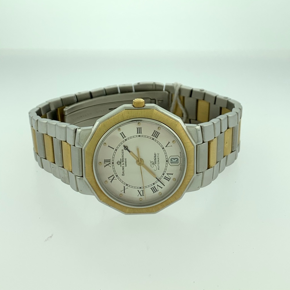 Baume and Mercier Riviera Auto Geneve 18k G and SS